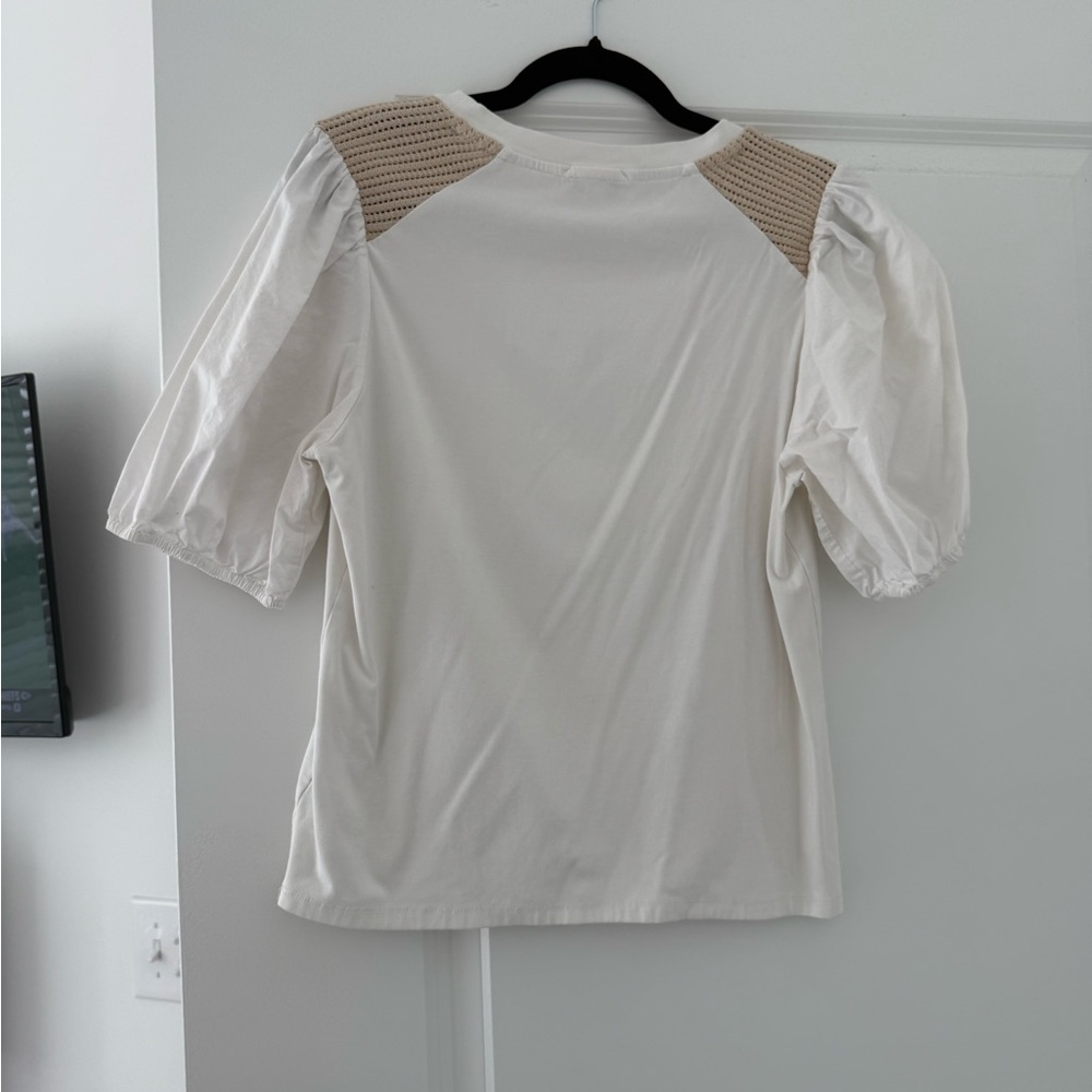 Evereve Cream Puff Sleeve Blouse - Picture 2 of 3